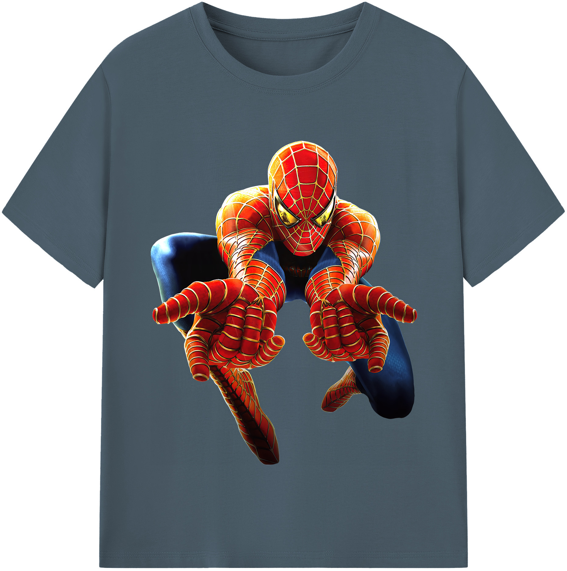 （画像用） Spider Man スパイダーマン 綿100％半袖Tシャツ（フロントプリント）